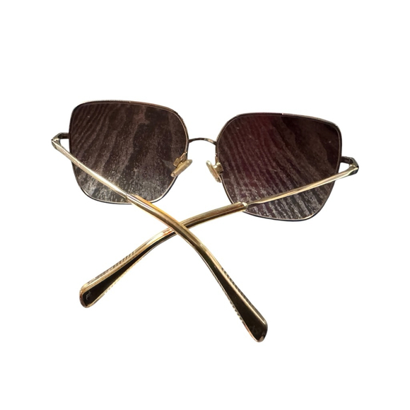 NWOT Rag & Bone WOMEN’S RNB1054/G/S Aviator Sunglasses Gold Brown Gradient - Picture 5 of 7